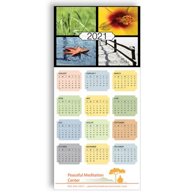 Z-Fold Personalized Greeting Calendar - Four Seasons