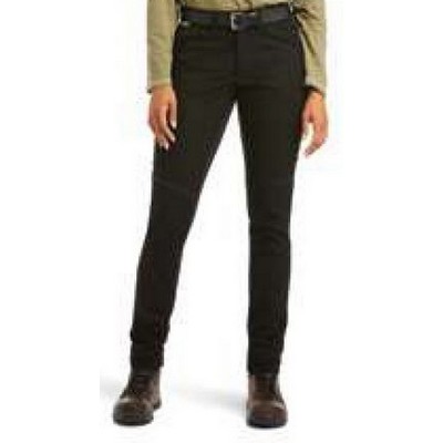 Ariat® Women's Black Rebar® Mid Rise DuraStretch™ Ripstop Cargo Straight Leg Pant