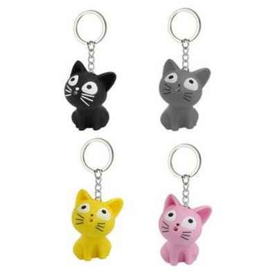 Cat LED Sound Keychain