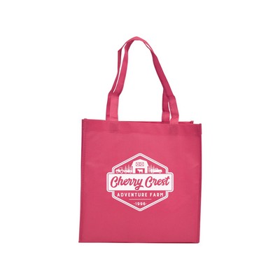 Hot Pink Non-Woven PP Bright Shopping Bags (13"x5"x13")