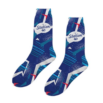 Full Color Athletic Crew 8 Inch high Socks