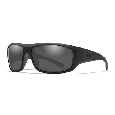 Wiley X® Omega Black Ops Captivate Polarized Gray/Matte Black Sunglasses