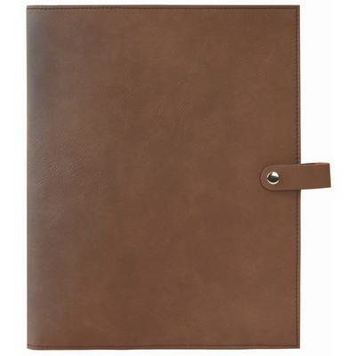 8 3/4" x 11" Dark Brown Leatherette Book/Bible Cover with Snap Closure