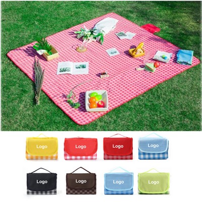 Outdoor Foldable Dual Layer Waterproof Picnic Mat Portable Beach Blanket