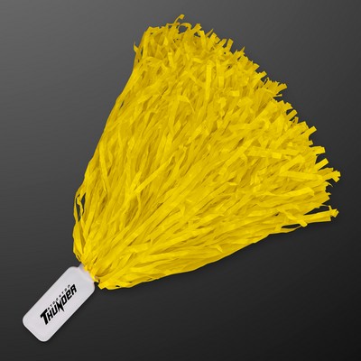 Economy Yellow Pom Poms (Non-Light Up) - Domestic Print