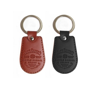 Key Fob Leather Oval