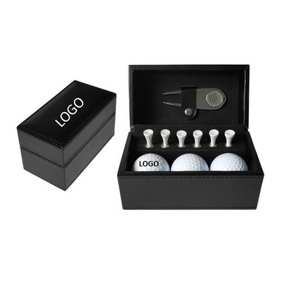 Golf Ball Gift Set with PU Box