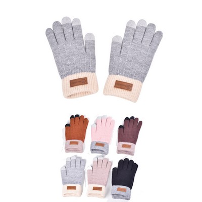 Knitted Jacquard Touch Screen Gloves