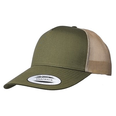 Big Size Moss/Khaki Yupoong Trucker Mesh Cap 2XL-4XL