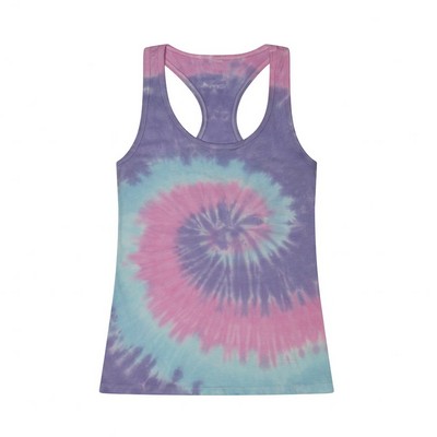 Tie Dye Rainbow Racerback Tank Top - Women's