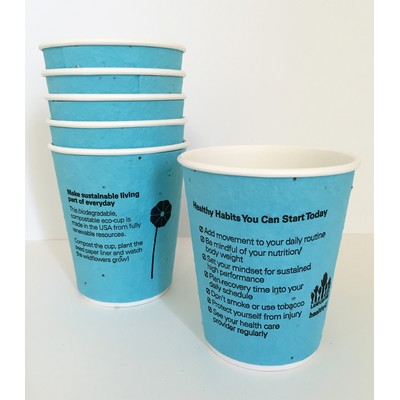 Seed paper cup and wrap - full cup coverage