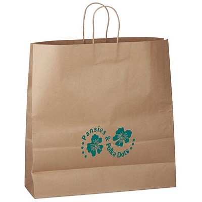 Kraft Paper Brown Shopping Bag 18-3/4" x 18"