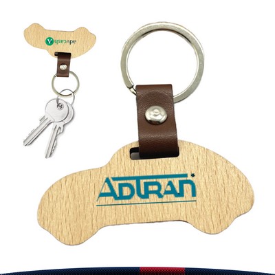 Wooden Car Keychain