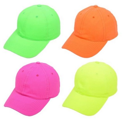 Unisex Fluorescent Neon Safety Outdoor Baseball Cap