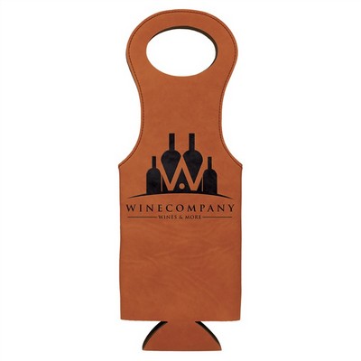 Rawhide Leatherette Wine Bag