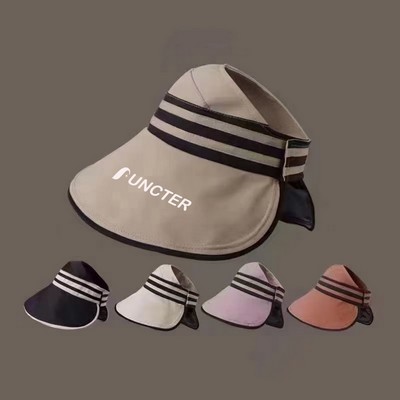 Women's UPF 50+ UV Protection Wide Brim Beach Sun Visor Hat