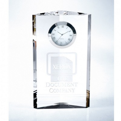 Pioneer Tower Crystal Clock, 7"H