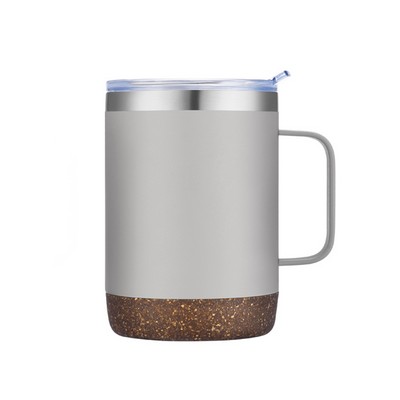 Mannitok Camp Mug with Cork Bottom, 12oz, Gray