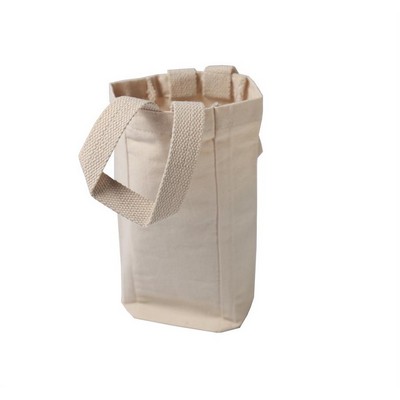 Single Bottle Canvas Wine Tote