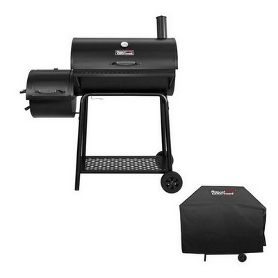 Keg Products Charcoal Grill w/Offset Smoker & Cover