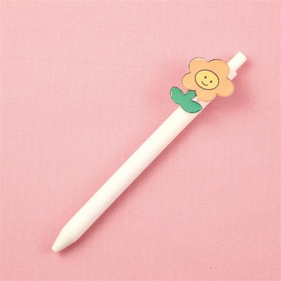 Retractable Ballpoint Pen Plate Clip Flower Shape