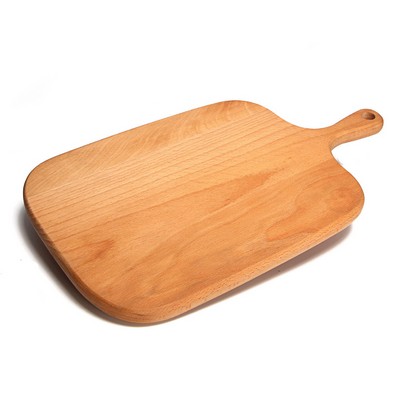 Beech Wooden Cheese Serving Board with Handle