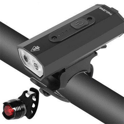 USB Rechargeable Bike Lights Set Front and Back Lighting