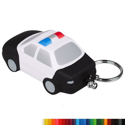 Foam Police Car Stress Ball Keychains