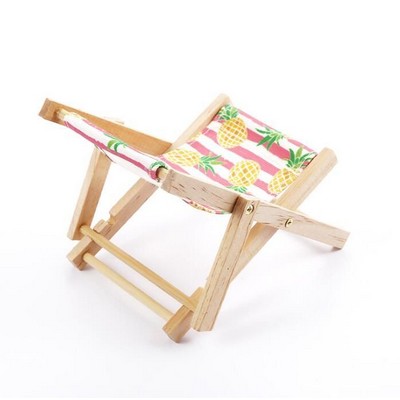 Mini Wooden Beach Chair Cell Phone Holder Phone Stand