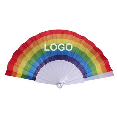 Rainbow Folding Fan