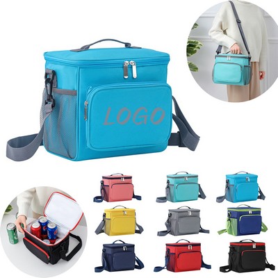 Insulated Cooler Bag With Multi-Pockets