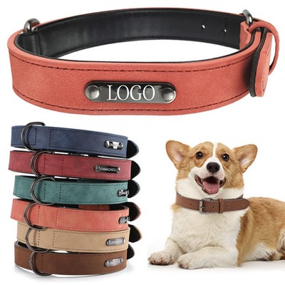 Custom Durable Pu Leather Dog Collar