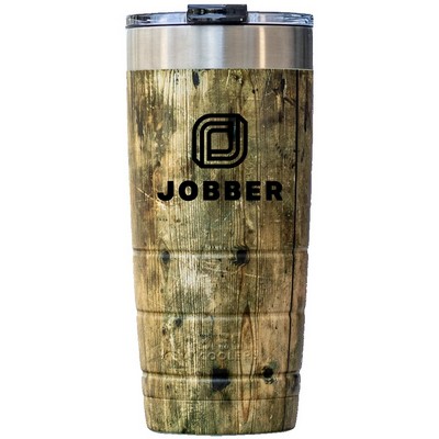 22oz Leakproof Bison Tumbler - Stainless Steel - Woodgrain - Custom