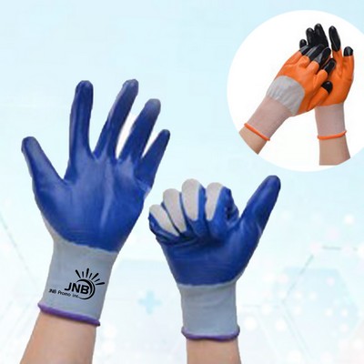 Nitrile-Coated Protective Work Gloves