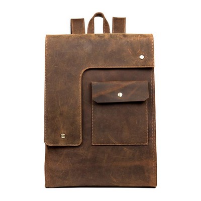 The Ragna Vintage Leather Backpack (11.4"x17"x5.1")