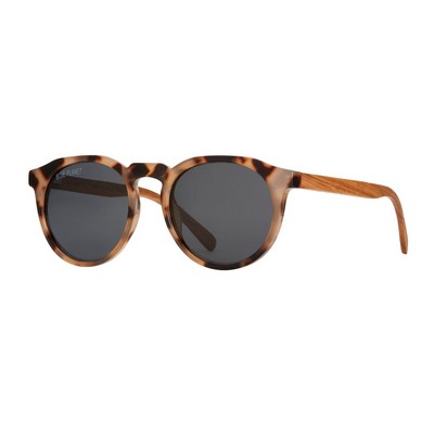 Brax Eco-Sustainable Polarized Sunglasses w/Tortoise & Walnut Wood Frame