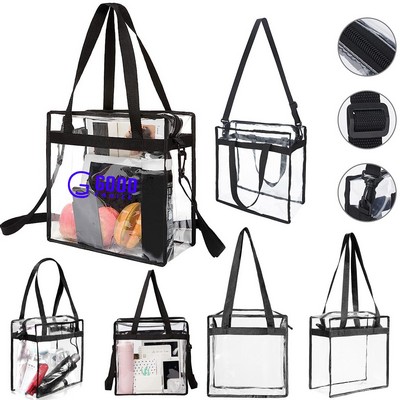 Clear Bags with Zipper and Adjustable Strap