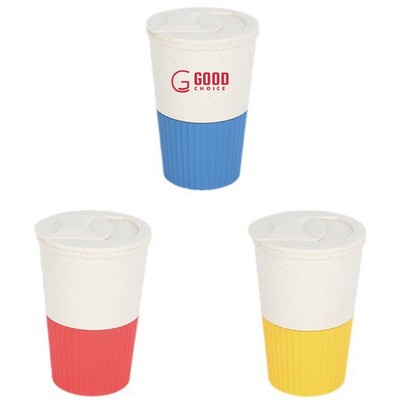 Wheat Straw Coffee Cup with Lid