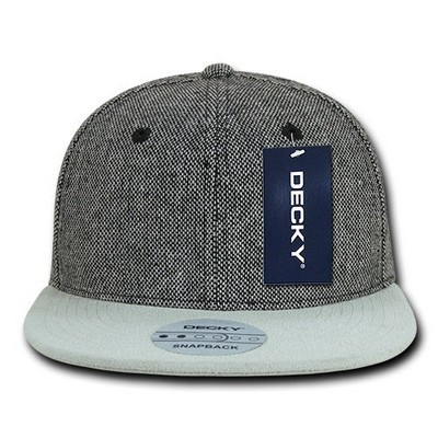 Decky Suede Snapback Flat Bill Cap