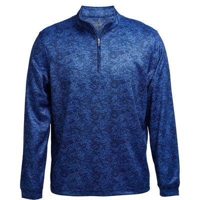 Pebble Beach Men's Camo Print 1/4 Zip Pullover