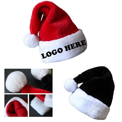 Customized Padded Plush Christmas Hats for Children & Adults