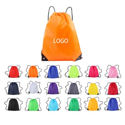 Economical 210 D Polyester Drawstring Backpack