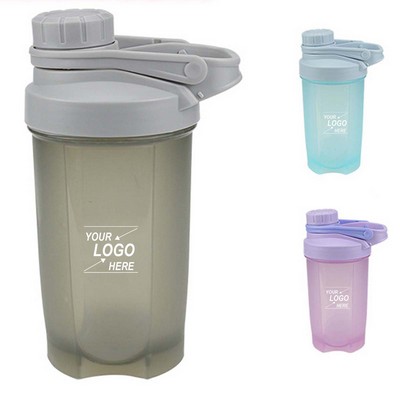 17 oz Protein Shaker Bottle with Blender Mixing for Smoothies and Water