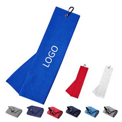 Microfiber Golf Towel With Carabiner Clip