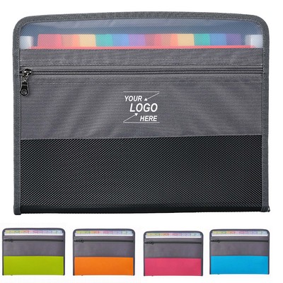 A4 13 Pocket Double Zipper Document Organizer Folder