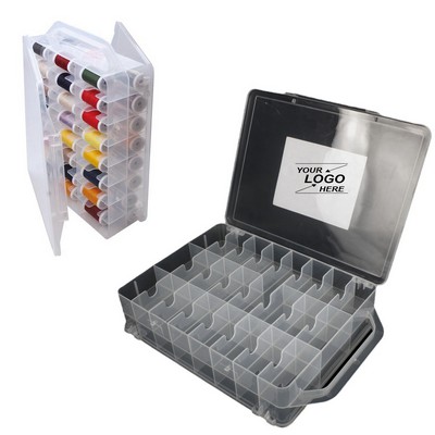 46-Grid Clear Plastic Sewing Organizer Box