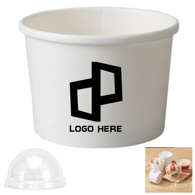 Plastic Lid Ice Cream Paper Cups