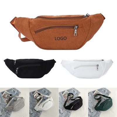 Stylish Corduroy Waist Bag for Everyday Carry