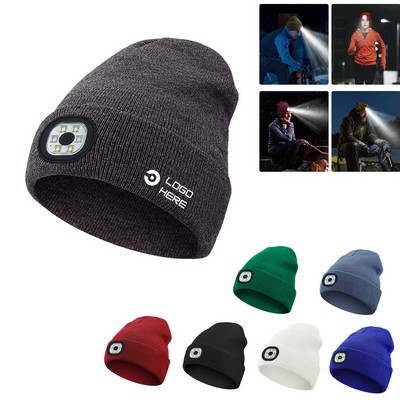 Beanie With Rechargeable Light