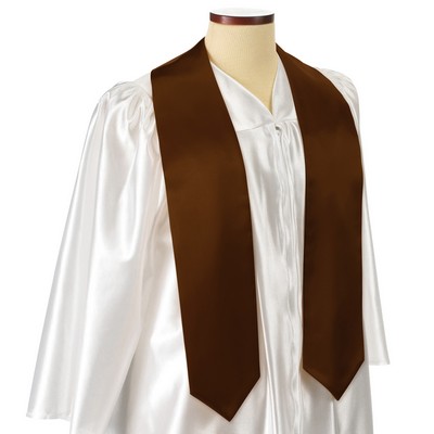 Brown 72" Graduation Stole